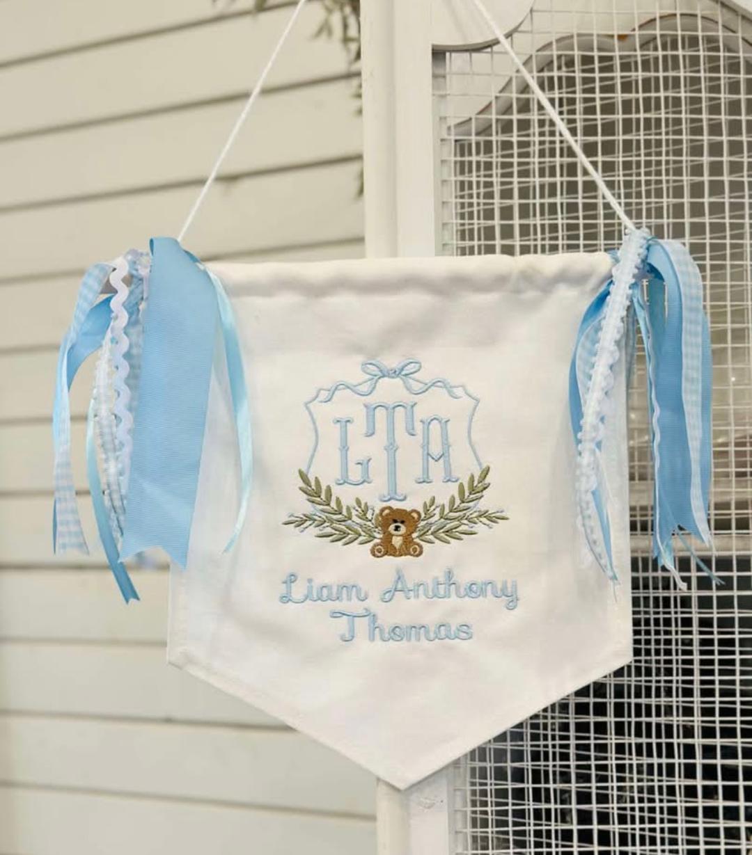 Branches and Bows Bear Crest Banner